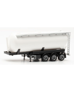 H0 Feldbinder Silo-oplegger 42m³, zwart chassis - Herpa 075848-002 Herpa 075848002
