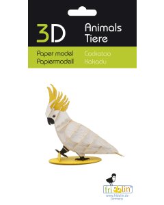 3D-model, kaketoe, lasergesneden speciaal bewerkt karton Fridolin 11735