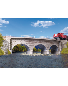 N/Z Enkelsporig gebogen stenen viaduct Kibri 37662