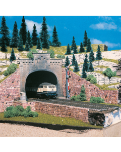 N Tunnelportaal met bevestiging, dubbelspoor, 2 stuks Vollmer 47813