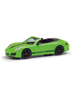 H0 Porsche 911 (991) Carrera 2 cabrio, groen Herpa 420365