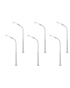 N Gebogen straatlantaarn met witte LED's 5 + 1 Viessmann 64906