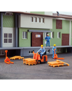 H0 Decoratieset heftrucks en pallets Kibri 38147