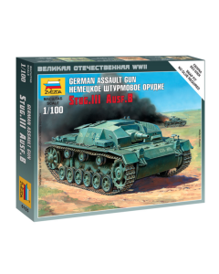 1/100 German Stug III Ausf.B Assault Gun, snap fit "Art of Tactic" Zvezda 6155