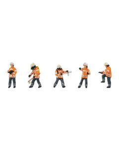 H0 Brandweermannen tijdperk VI, set IV, 5 figuren Faller 151680