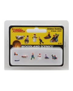 N Children Sledding (Kinderen op slee) Woodland A2221
