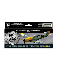 Luftwaffe Colors Pre-War to 1941 Set Vallejo 71165