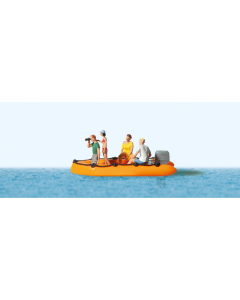 H0 Familie in rubberboot Preiser 10764
