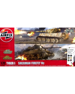 1/72 Classic Conflict Tiger I vs Sherman Firefly Vc Gift Set Airfix 50186