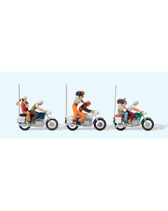 H0 Motorrijder TV en pers Preiser 25102