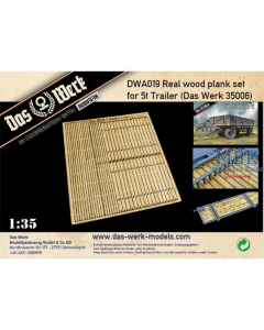 1/35 Real wood planking set for 5t Einheitsanhänger #35006 - Das Werk A019 Das Werk A019