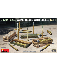 1/35 7.5cm PaK40 Ammo Boxes with Shells, Set 1 MiniArt 35398
