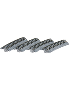 N Unitrack Rails Bocht (20-111), R282 15°, 4st. Kato 20111