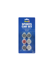 Aqua Verfset "Sportauto", 6 stuks - Nr. 7, 9, 34, 99, 302 en 371 Revell 39074