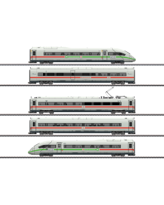 H0 Hogesnelheidstrein ICE 4 groene strepen, 5-delig, digitaal (mfx+) sound Marklin 39716