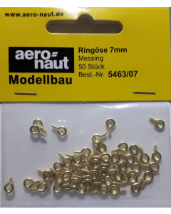 Schroefoog Messing 7mm, 50 stuks - Aeronaut 5463/07 Aeronaut 546307