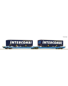 H0 Dubbele draagwagen T3000e+Intercombi Roco 6600035