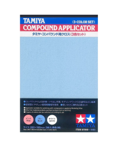 Polishing Compound Applicator set (3 stuks) Blue, Pink, White Tamiya 87090