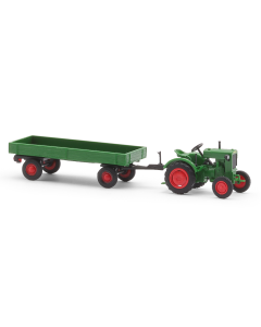 H0 Traktor Deutz F1M 414 met aanhanger Busch 54102