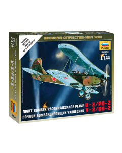 1/144 Soviet Night Bomber U-2 / Reconnaissance Plane PO-2, snap fit "Art of Tactic" Zvezda 6150