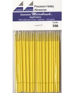 Microbrush Applicators Fine Yellow, 25 stuks Albion Alloys CODE356