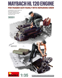 1/35 German Maybach HL 120 Engine for Panzer III/IV Family w/Repair Crew MiniArt 35331