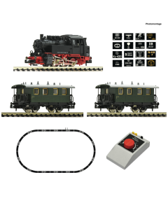 N Startset Stoomlocomotief BR 80 met Passagierstrein, DC analoog Fleischmann 5160003