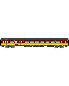 H0 NS ICR rijtuig Beneluxtrein BKD tijdperk IV 2e klas, geel/rood ExactTrain 11081