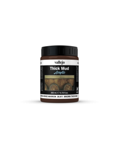 Brown Splash Mud, Thick Mud 200ml - Vallejo 26811 Vallejo 26811