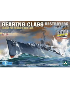 1/700 USS Gearing Class Destroyer DD-743 Southerland 1945 (Full Hull) Takom 7057