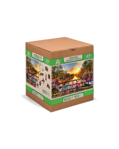 Houten legpuzzel - Bicycles of Amsterdam, 1010 stukjes Wooden City NB10100003XL