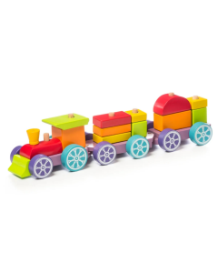 Houten 'Regenboog Express' trein LP-3 Cubika 12923