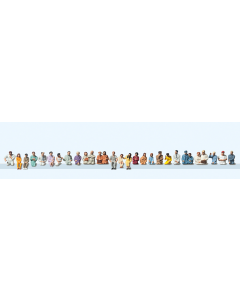 H0 Buschauffeurs en passagiers, 25 stuks Preiser 14404