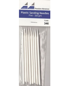Sanding Needle White Fine, Grit 320 - 8 stuks Albion Alloys CODE346