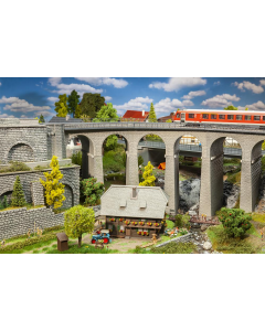 H0 Viaduct set, 2-sporig, gebogen Faller 120466