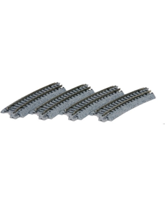 N Unitrack Rails Bocht (20-121), R315 15°, 4st. Kato 20121