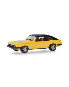 H0 Ford Capri II met vinyl dak, daytona geel - Herpa 420570-002 Herpa 420570002