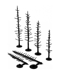 2,5"- 4" Boomstammen en dennetakken (70 bomen) Woodland TR1124