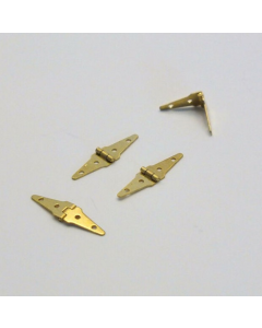 Messing Scharnier 4 x 14 mm, per stuk - Aeronaut 7809/01 Aeronaut 780901