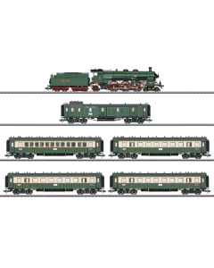 H0 K.Bay.Sts.B. Set Stoomloc S3/6 met Personenrijtuigen, 6-delig, digitaal (mfx+) sound Marklin 26360