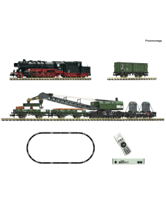 N DB Startset Stoomlocomotief BR 051 met Kraanwagen, DCC digitaal Z21 start Fleischmann 5170004