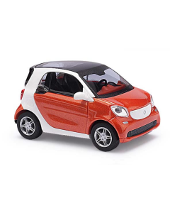 H0 Smart Fortwo 2014, oranje-wit Busch 50701