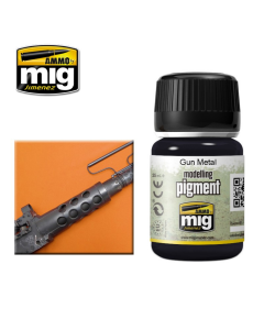 Superfine pigment gun metal 35 ml AMMO by Mig 3009
