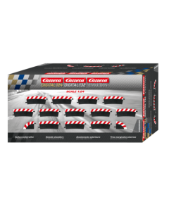 132/24 Slipstrook Buitenrand Kuipbocht R4 15°, 12 stuks + 2 eindstukken Carrera 20580