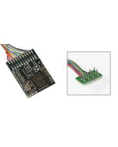 LokPilot V4.0 M4, Multiprotokoll MM/DCC/SX/M4, 8-pol. Stecker NEM652, Kabelbaum ESU 64610