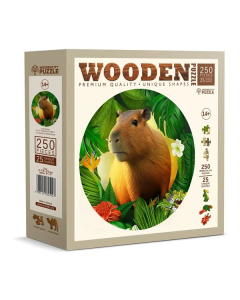 Houten legpuzzel - Capybara, 250 stukjes Wooden City HE0302L