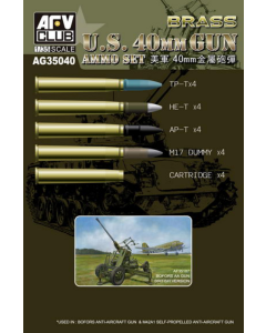 1/35 U.S. Bofors 40mm Gun Ammo (brass) AFV-Club AG35040