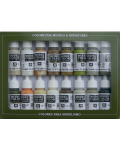 Earth Tones Model Color Paint Set, 16 kleuren Vallejo 70141