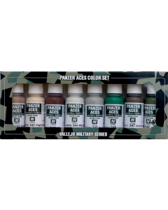 Panzer Aces Set #6, Skintones, White, Splinte Camouflage, 8 kleuren Vallejo 70129
