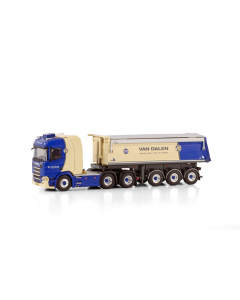 1/50 Scania R Normal CR20N 6x4 + Tipper Trailer, 3 assen "Van Dalen Sloop en Asbest B.V." WSI 014160